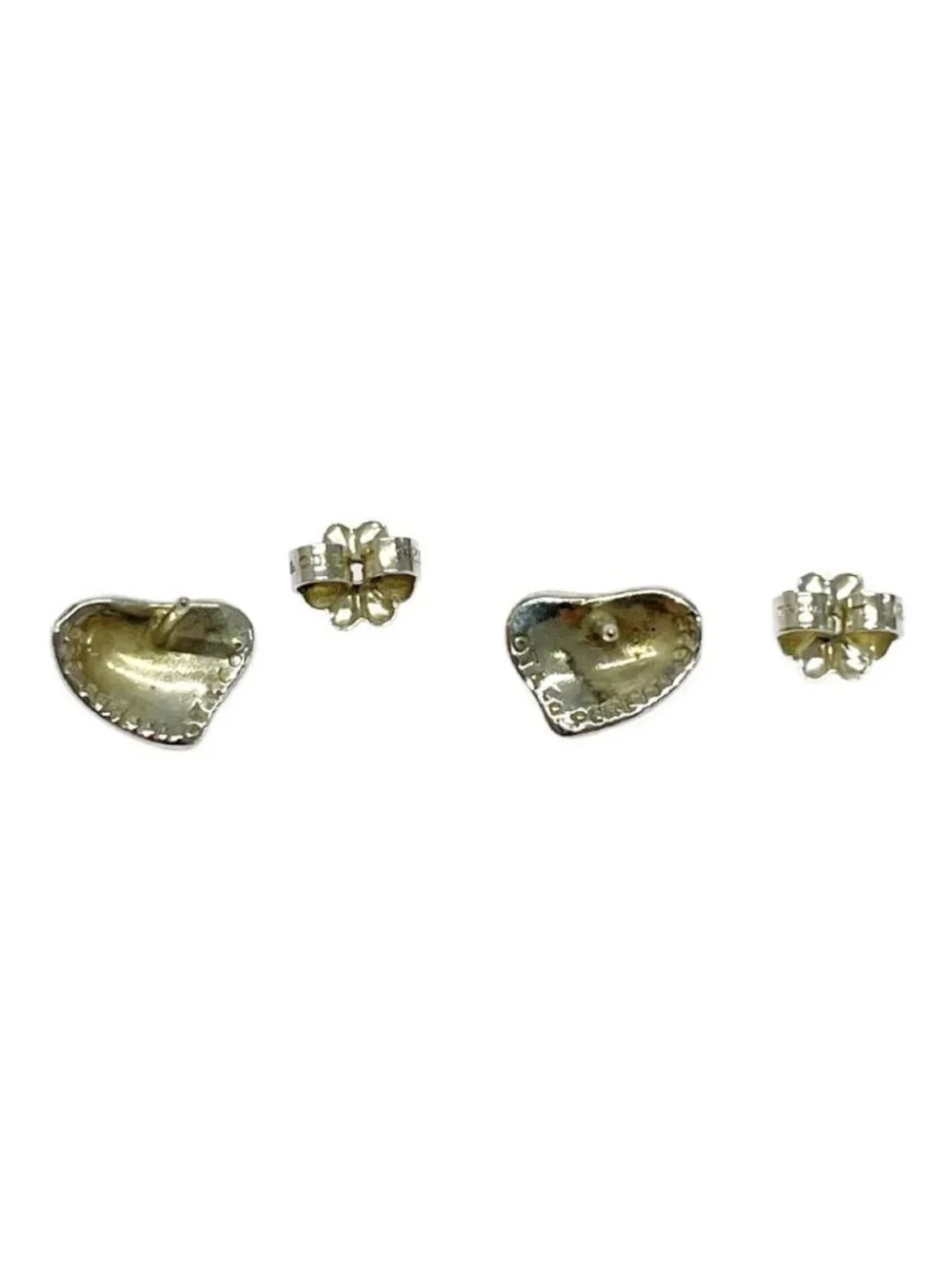 Tiffany & Co Silver Full Heart Earrings